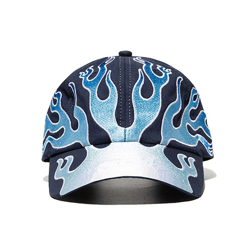 Flame Embroidered Baseball Cap Factory - Unisex 100% Polyester Personalized Fashion Sun