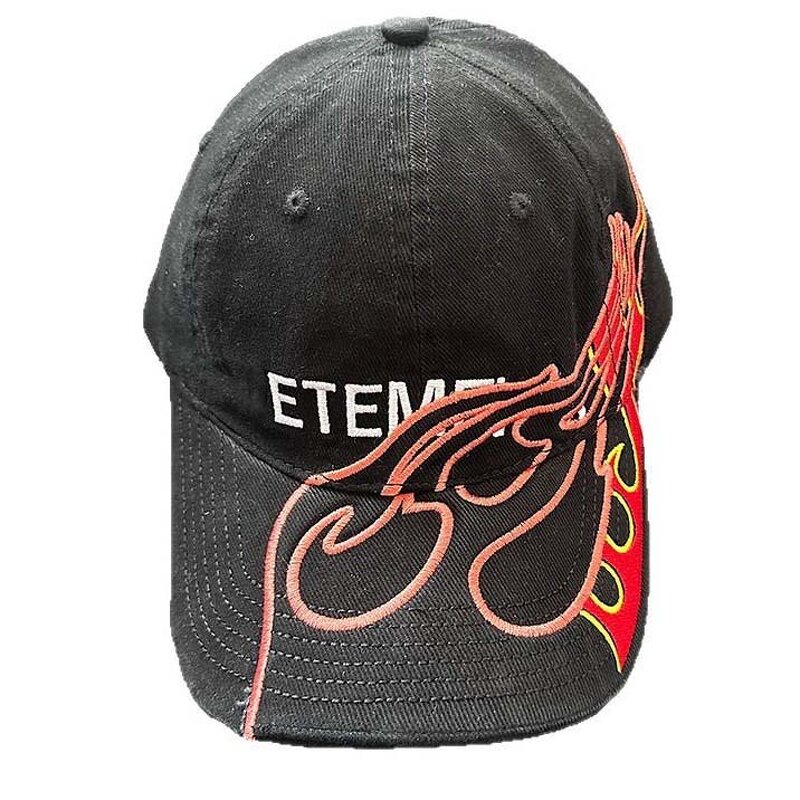 Sport Dad Hat Manufacturer - 6 Panel Curve Brim Flame Embroidery Custom Logo