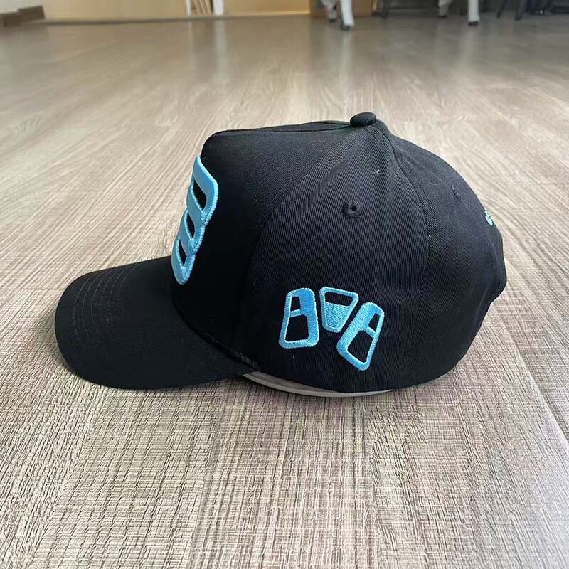 Polyester Baseball Cap Supplier - 5-Panel 3D Embroidery Logo Patch Curved Brim