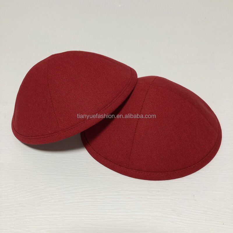 Linen Kippah Supplier - Solid Color Plain Blank for Custom Printing
