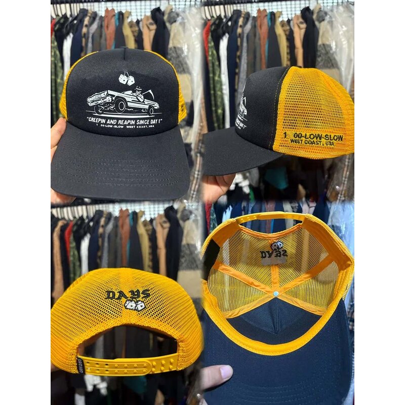 Mesh Trucker Hat Factory - 2 Tone Screen Printed Logo 5 Panel Embroidery Polyester