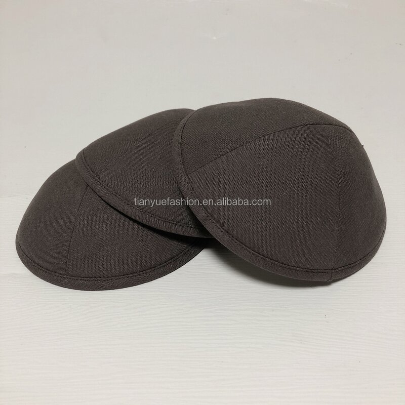 Embroidery Kippah Manufacturer - Linen Yarmulkes with Customized Logo