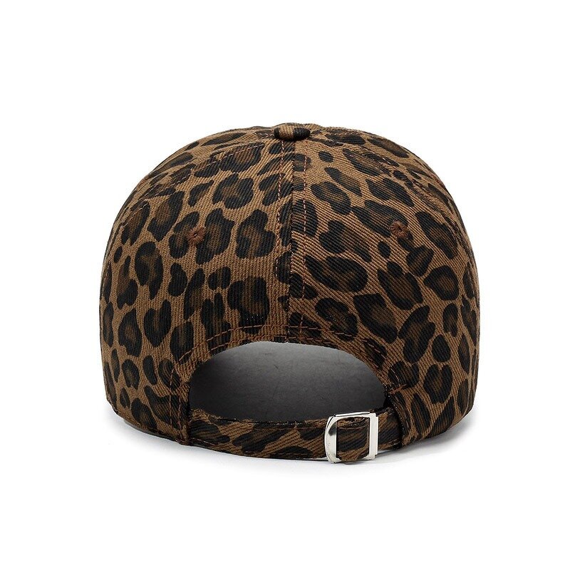 Women's Fashion Baseball Cap Manufacturer - 6 Panel 3D Embroidery 100% Polyester Leopard