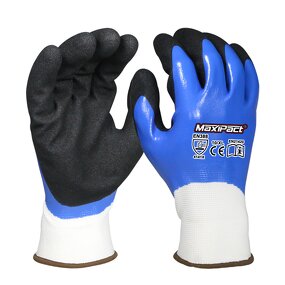 Double Dipped Nitrile Gloves Supplier - MaxiPact Custom logo