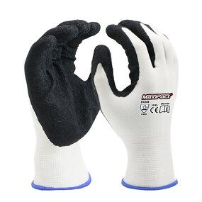 Latex Crinkle Safety Gloves Supplier - MaxiPact Polyester