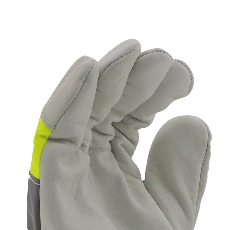 Hi-Visibility Leather Gloves Supplier - MaxiPact Customized Logo