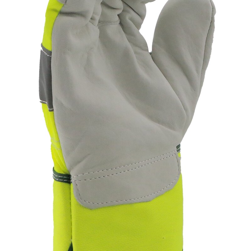 Hi-Visibility Leather Gloves Supplier - MaxiPact Customized Logo