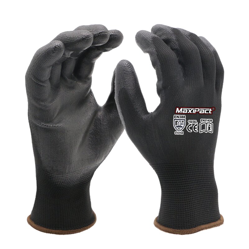 PU Work Safety Gloves Manufacturer - MaxiPact Wholesale Breathable