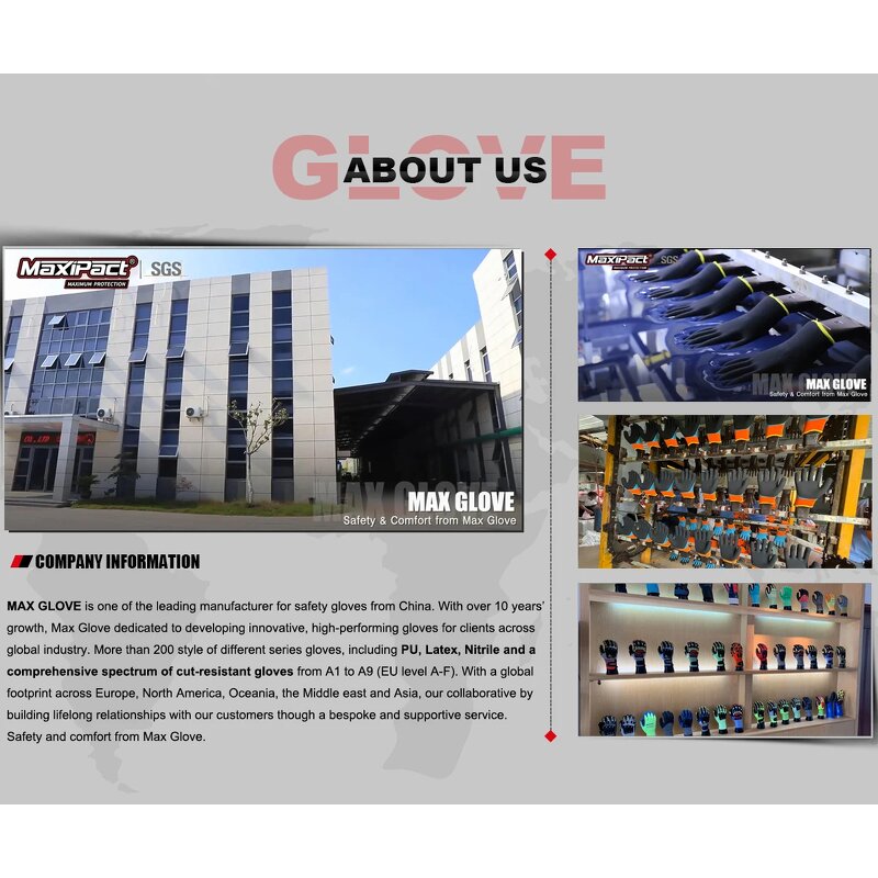 Custom Logo Safety Gloves Supplier - MaxiPact Industrial Household