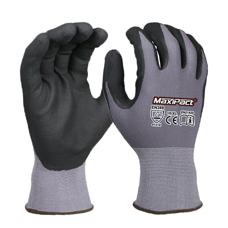 Nitrile Coated Gloves Supplier - MaxiPact Custom Logo Foam