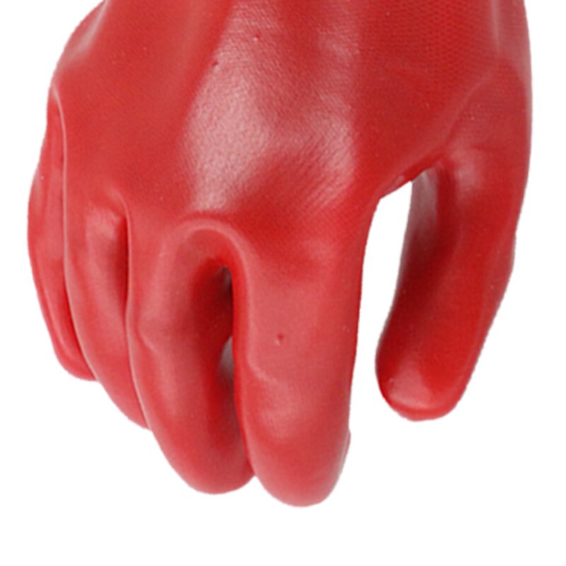 Red Smooth Liner Gloves Manufacturer - MaxiPact PVC Dot Coated