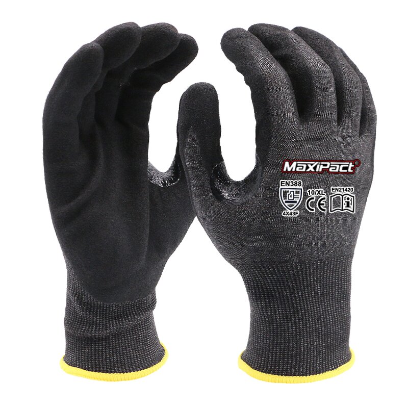 Industrial Safety Gloves Manufacturer - MaxiPact A6 Nitrile