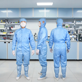 Polyester Carbon Fiber Jacket Supplier - Customizable Anti-Static Cleanroom Lab Reusable