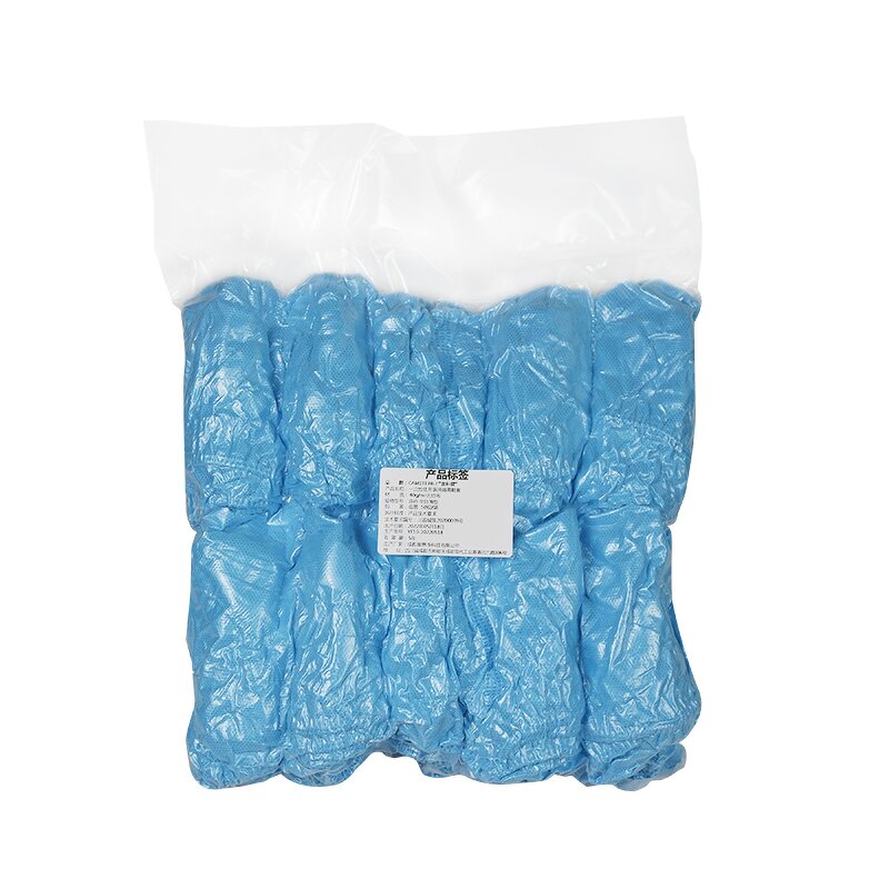 CPE Shoe Covers Factory - Durable Blue Disposable Providing Reliable Protection Keeping Floors Clean