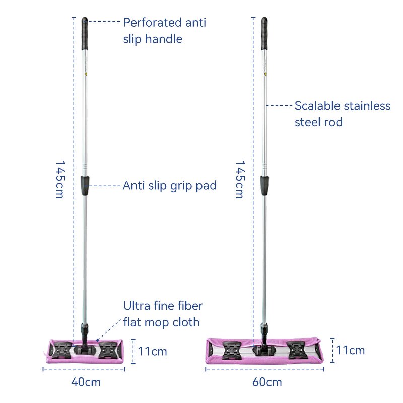 Microfiber Mop Supplier - ESDF Safe Extendable Wet and Dry Cleaning Magic Handle