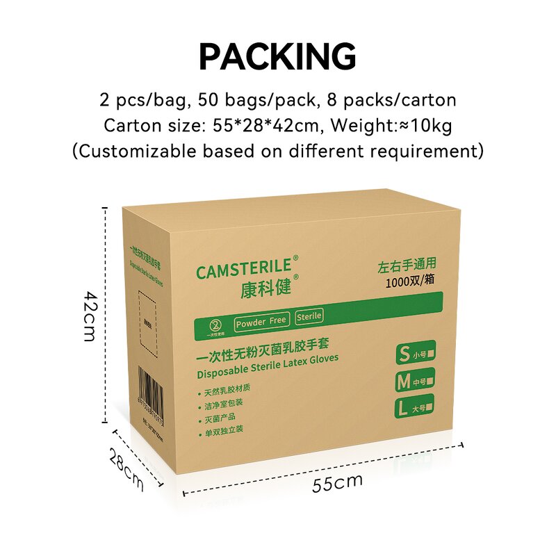 Disposable Latex Gloves Factory - 9Inch Industrial Grade Sterile in Individual Pack