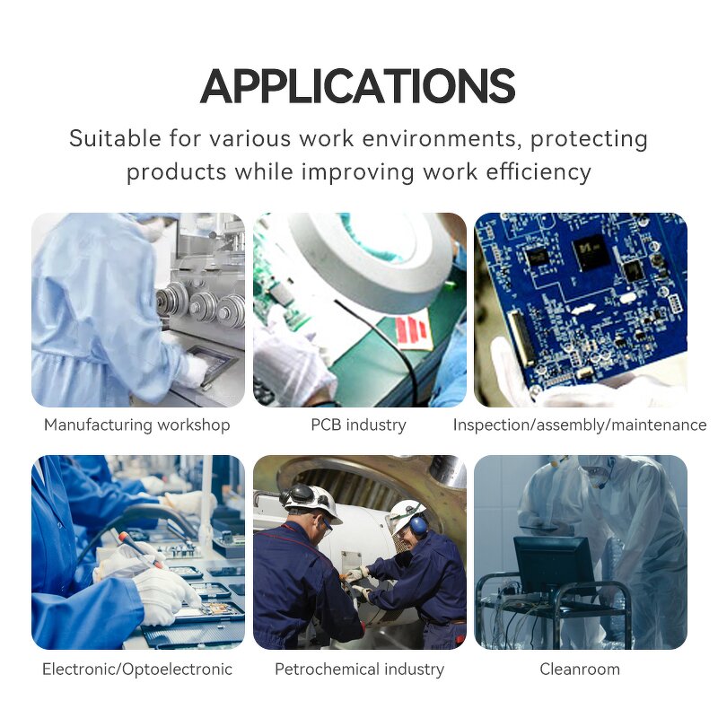 White ESD Gloves Supplier - PU Working Gloves Safety Anti-Static Dotted