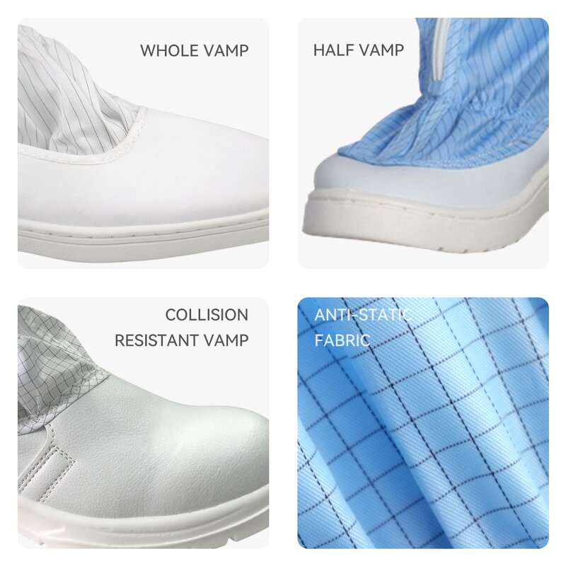 ESD Leather Half Boots Manufacturer - Soft Long Autoclavable Chemical Cleanroom Covers