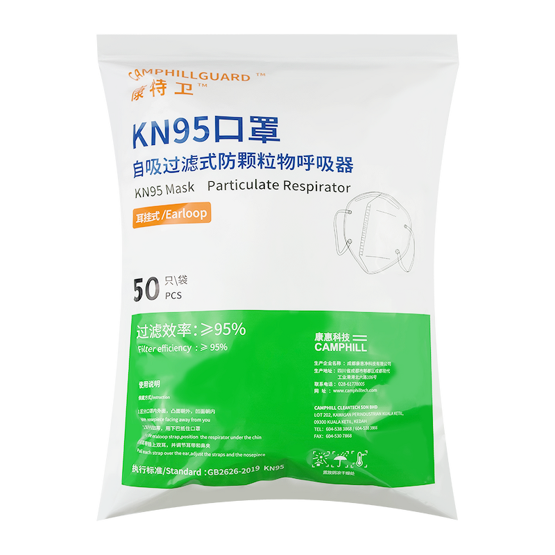 KN95 Respirators Supplier - Earloop Disposable 5 Layers Breathable Filtration>95%