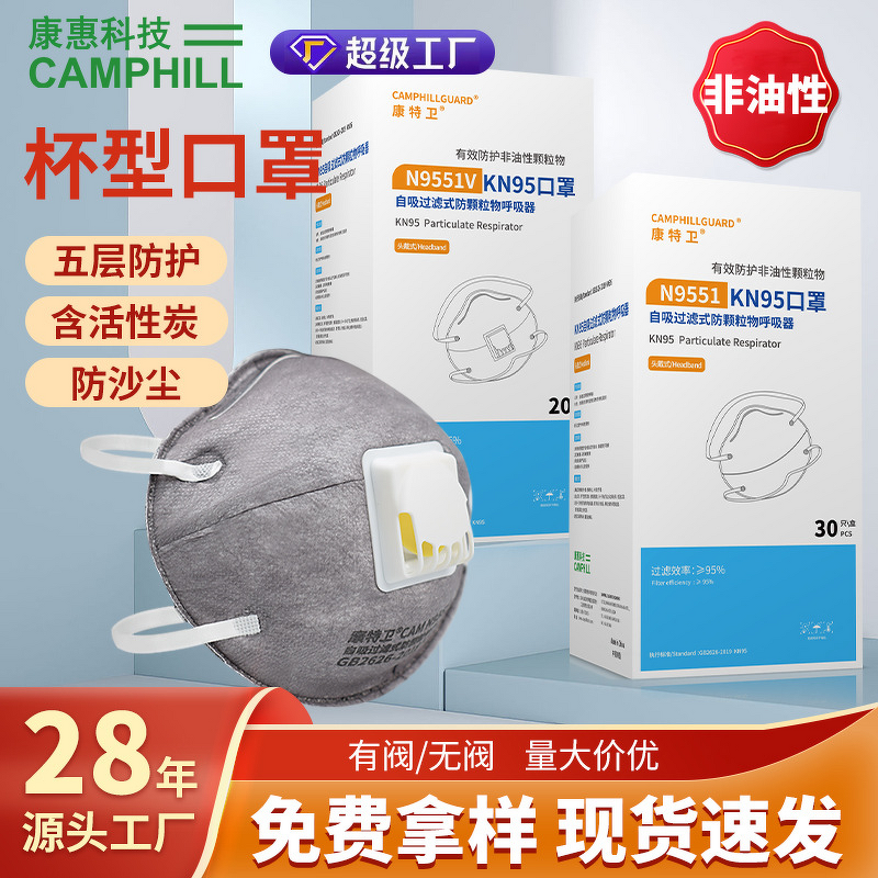 Valve Anti-Dust Mask Manufacturer - Three-Dimensional Five-Layer Cup with Odor Filter