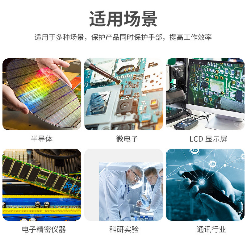 Anti-Static Finger Cots Manufacturer - Nitrile Powder-Free Cleanroom with Anti-Slip