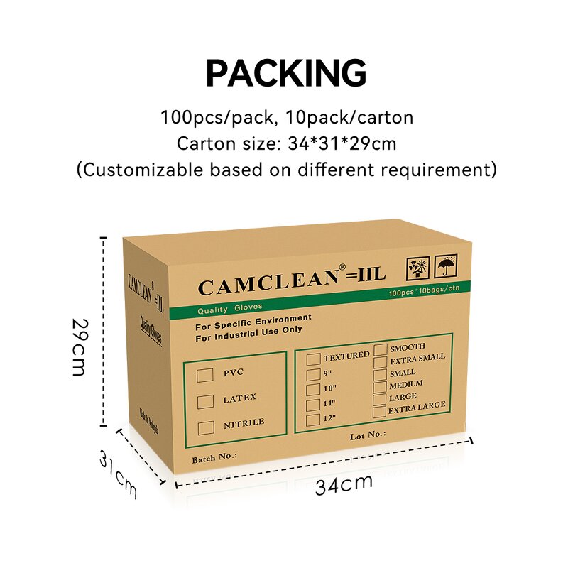 Nitrile Gloves Supplier - Powder Free White 9 Inch Cleanroom Class 100