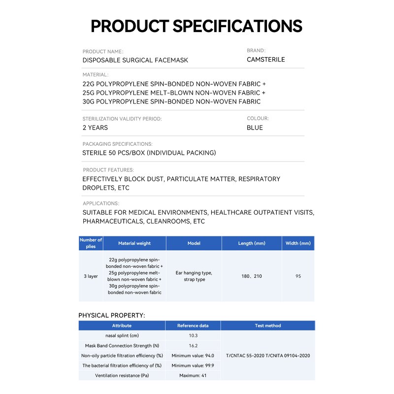 Sterile Face Masks Manufacturer - Customize Disposable Non Woven Individually Pack