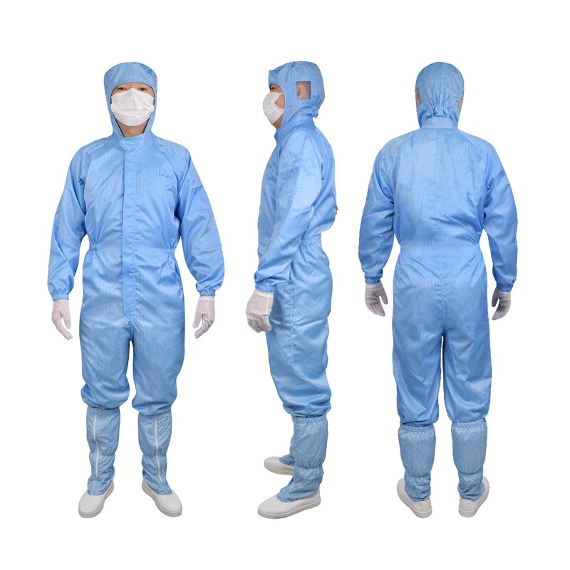 Antistatic Jumpsuit Factory - Industrial Polyester Cleanroom ESD Smock for LED Industry