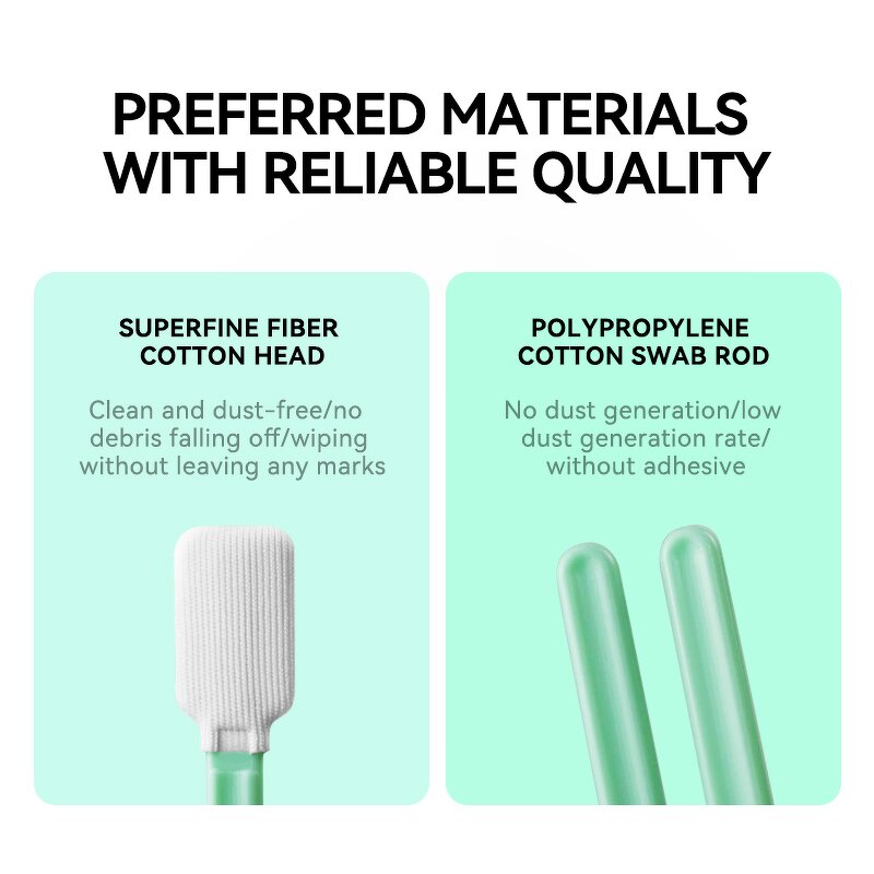 Foam Swabs Manufacturer - Lint-Free Dust-Free Green Rod PP for Sterile Environments