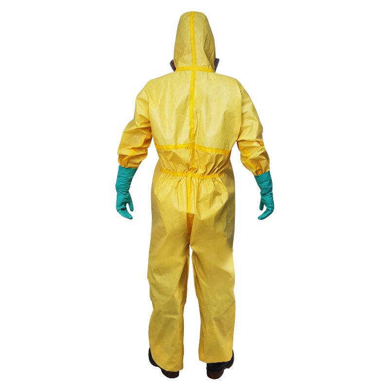Type 3 Protective Clothing Factory - Chemical Overall Jumpsuit Anti Acid Hooded Full Body PPE