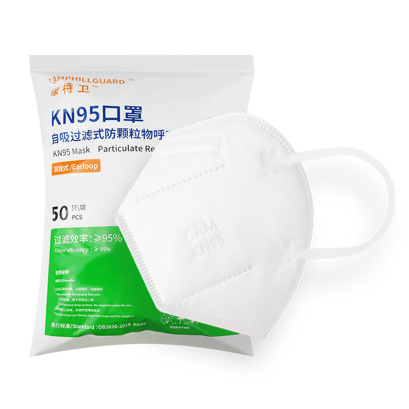 KN95 Respirators Supplier - Earloop Disposable 5 Layers Breathable Filtration>95%