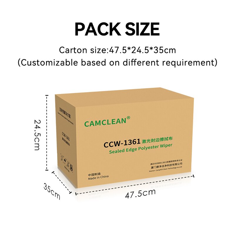 Cleanroom Wiper Manufacturer - 136gsm Laser/Ultrasonic Cut for Semiconductor Industrial