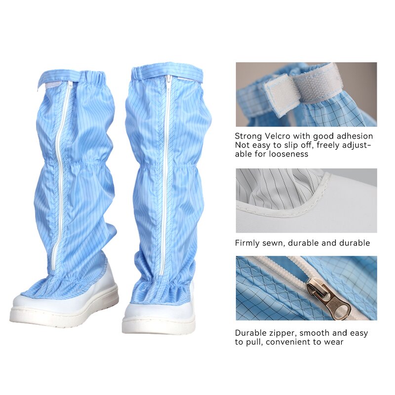 ESD Leather Half Boots Manufacturer - Soft Long Autoclavable Chemical Cleanroom Covers