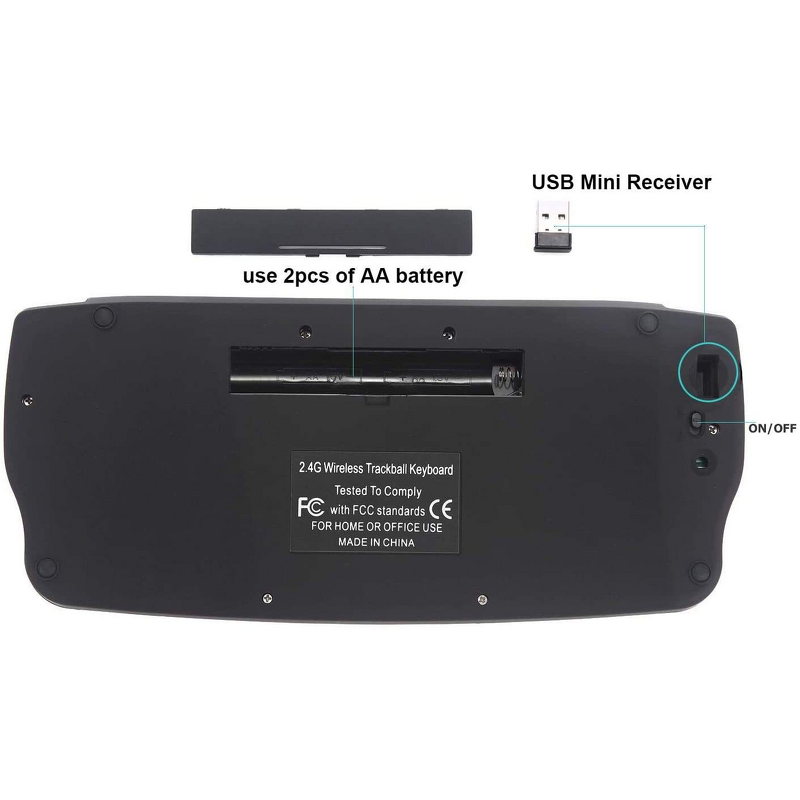 Wireless Keyboard Supplier - Portable 2.4G USB Trackball