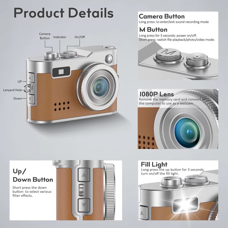 Mini Camera Manufacturer - Retro Portable 64GB 1080P