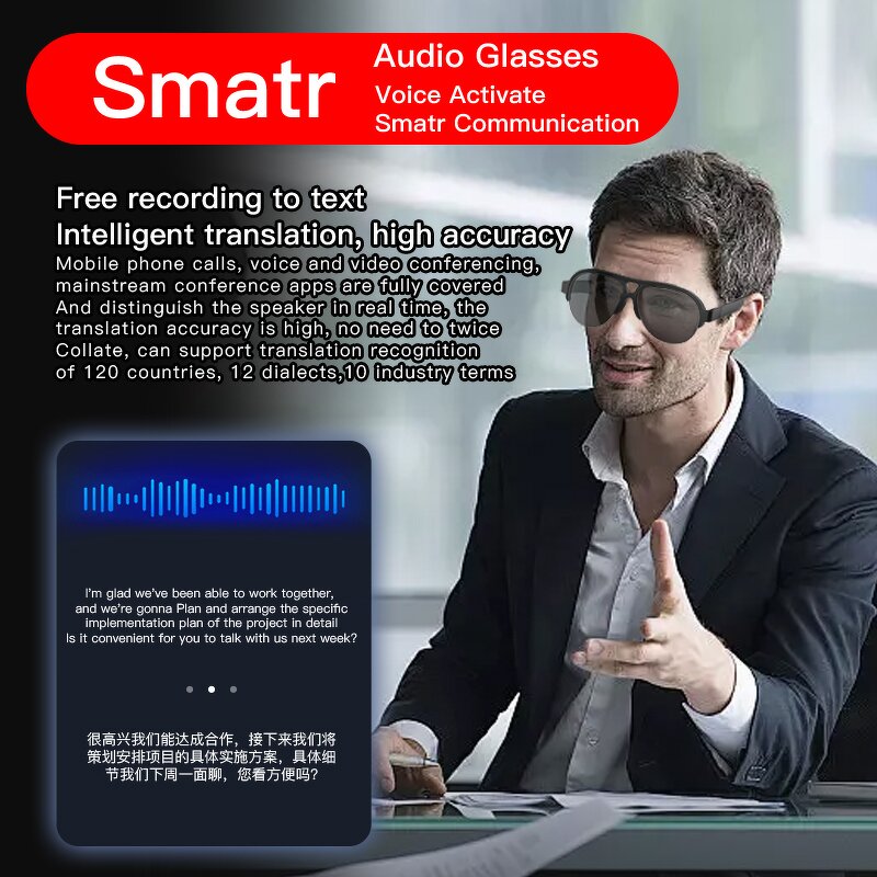 Smart Sunglasses Supplier - Wireless Calling AI Translation