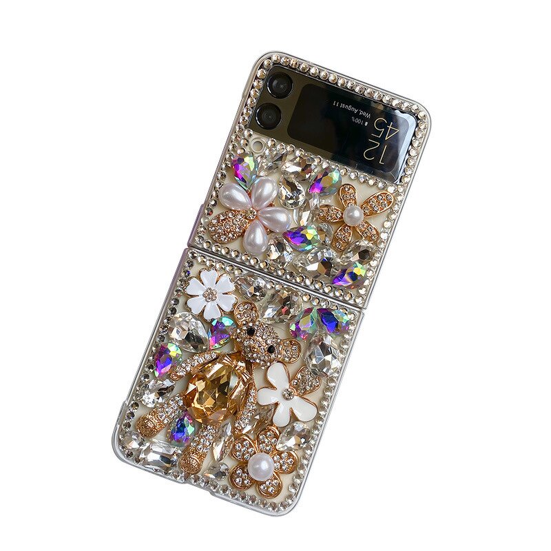 Luxury Phone Case Supplier - Diamond Crystal Flower Chain