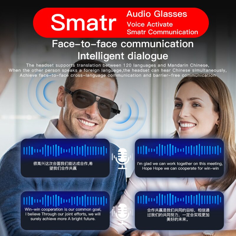 Smart Sunglasses Supplier - Wireless Calling AI Translation
