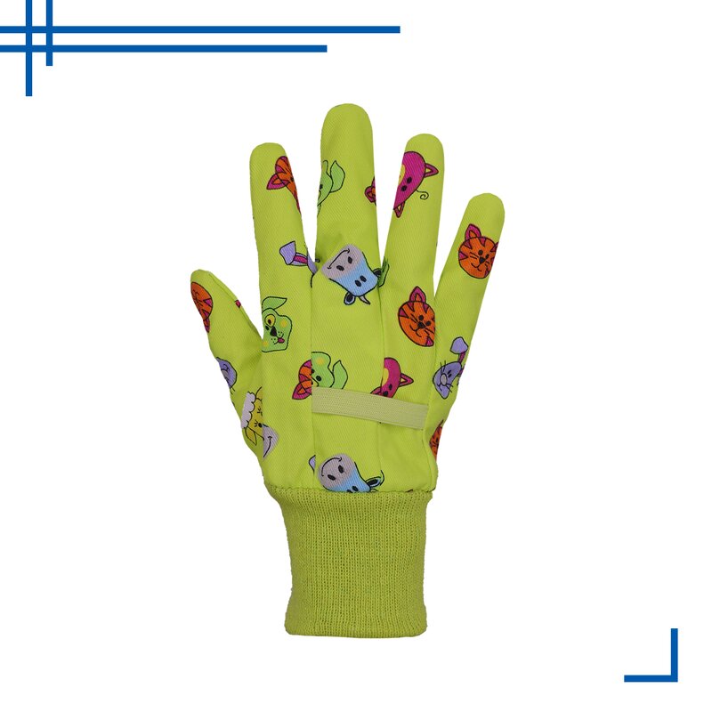 Kids Garden Gloves Factory - OEM ODM Breathable Flexible Cotton Colorful Lovely Printing Design Outdoor