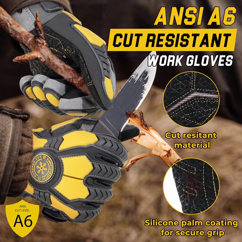 Industrial Work Gloves Supplier - OEM ODM Silicone Coating 3M Thinsulate Mining High Impact