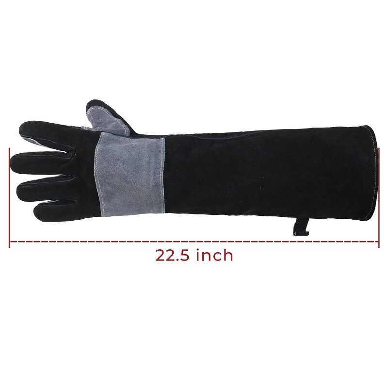 Pet Grooming Gloves Manufacturer - Durable Cowhide Leather Heat Resistant Abrasion Safety Winter