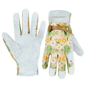 Gardening Gloves for Women Supplier - HDD Fabric Back Cowhide Palm Puncture Resistant Breathable Adjustable