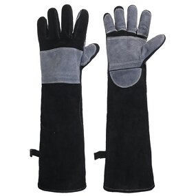 Pet Grooming Gloves Manufacturer - Durable Cowhide Leather Heat Resistant Abrasion Safety Winter