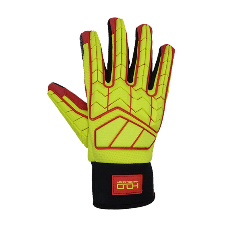 Heavy Duty Work Gloves Manufacturer - PVC Palm Patch TPR Impact Safety Oil Water Resistant