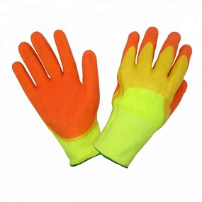 Industrial Nitrile Gloves Manufacturer - Double Dipped Working Orange Scaffolding Hand