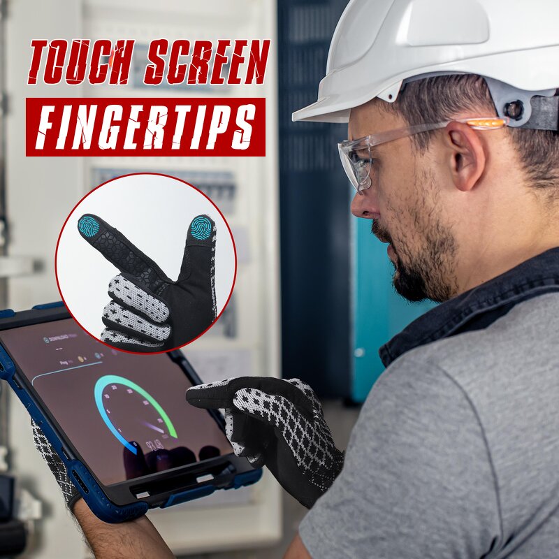 Work Gloves Factory - Wholesale Mens Touch Screen Utility Mechanic Flexible Breathable Padded