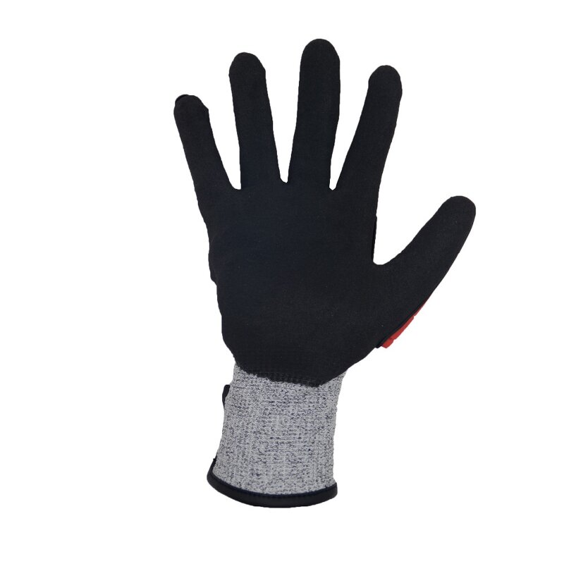 Cut Resistance Gloves Manufacturer - Red CE Level 4 TPR HPPE Sandy Nitrile Oilfield Working