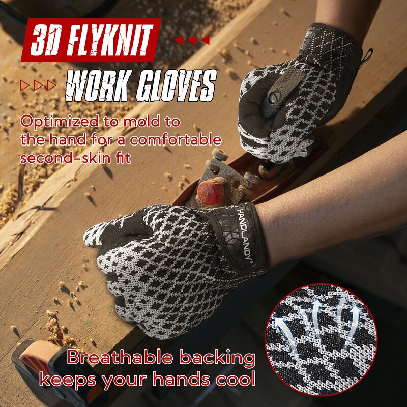 Work Gloves Factory - Wholesale Mens Touch Screen Utility Mechanic Flexible Breathable Padded