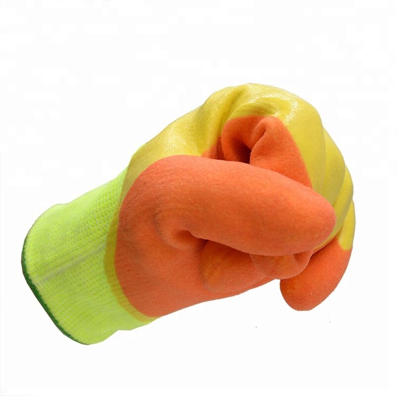 Industrial Nitrile Gloves Manufacturer - Double Dipped Working Orange Scaffolding Hand