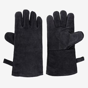 Welding Gloves Manufacturer - Factory Wholesale Black Split Cowhide Back Foam Palm Fleece Lining